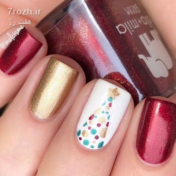 مدل ناخن مخصوص کریسمس