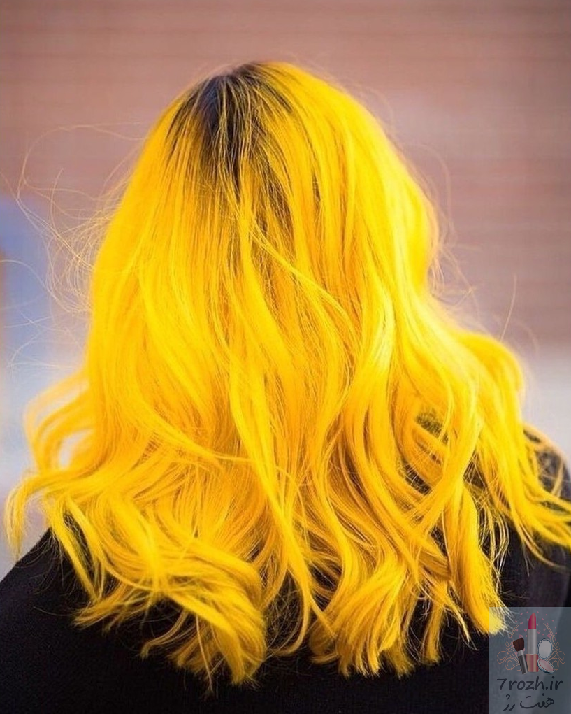 رنگ موی فانتزی زرد