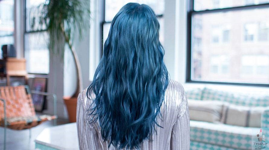 رنگ موی فانتزی آبی